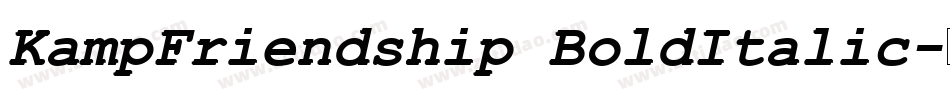 KampFriendship BoldItalic字体转换